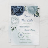 Weiß & Blau Save The Date (Vorne/Hinten)