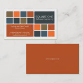 Weiß, Blau u. Rost des Quadrat-eins Visitenkarte (Vorne/Hinten)