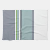 Weiß Blau und Grau Geschirrtuch (Horizontal)