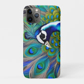 Weiß blau und grün Piebald Peacock Case-Mate iPhone Hülle (Rückseite)