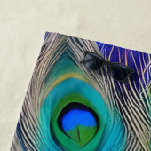 Weiß blau und grün Piebald Peacock Strandtuch (Beispiel)