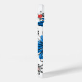 Weiß-blaue Blume Case-Mate iPhone Hülle (Rückseite / Rechts)