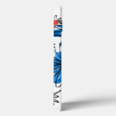 Weiß-blaue Blume Case-Mate iPhone Hülle (Rückseite / Rechts)