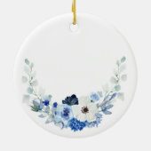 Weiß blaue Blüte nur die besten Eltern gefördert Keramik Ornament (Hinten)