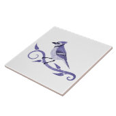 Weiß blaue Jay Keramik Tile Fliese (Seite)