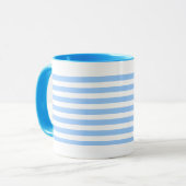 Weiß-Blaue Streifen Tasse (Vorderseite Links)