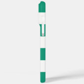 Weiß blaue und grüne Anker Aweigh Case-Mate iPhone Hülle (Rückseite / Links)