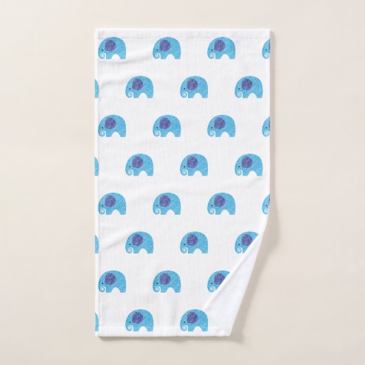 WEISS BLUE ELEPHANT BADEZIMMER TOWEL SET (Handtuch)