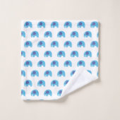 WEISS BLUE ELEPHANT BADEZIMMER TOWEL SET (Waschlappen)