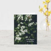 Weiß blühender Baumzweig, Beileid Karte (Gelbe Blume)
