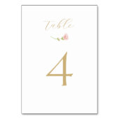 Weiß | Blumenhochzeit Tischnummer (Vorderseite)