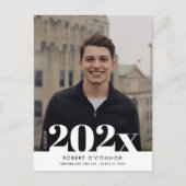 Weiß Bold Typografy Abschluss Einladung Postkarte (Vorderseite)