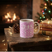 Weiß Botanisch rosa Bläschen Dekoration Kaffeetasse