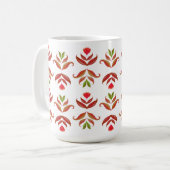 Weiß & braun Kunst, Dichtung und Musik Kaffeetasse (Vorderseite Links)