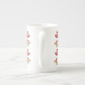 Weiß & braun Kunst, Dichtung und Musik Porzellantasse (Rückseite)