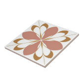 Weiß, braun und rosa, blumenreich fliese (Seite)