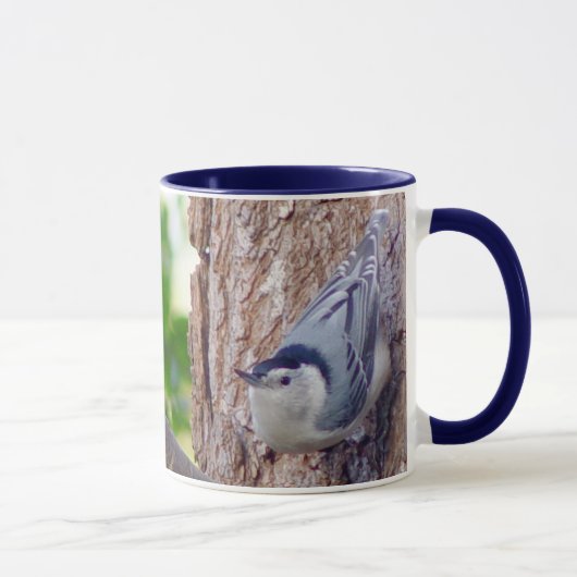Weiß breasted Kleiber-Vogel-Tasse Tasse (Rechts)