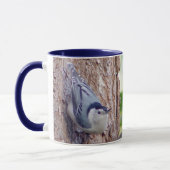 Weiß breasted Kleiber-Vogel-Tasse Tasse (Links)
