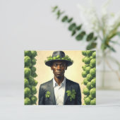 Weiß Brussels Sprouts Man Postkarte (Stehend Vorderseite)