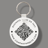 Weiß | Business Custom QR Code Schlüsselanhänger