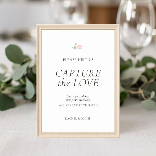 Weiß | Capture the Love Tischkarte Tischnummer