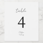Weiß | Chic B&W Minimalistisch Wedding Weinetikett (Einzelnes Label)