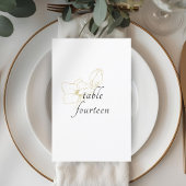 Weiß | Chic Floral Wedding Flat Menu