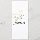 Weiß | Chic Floral Wedding Flat Menu Menükarte (Rückseite)