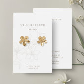 Weiß | Chic Minimalistisch Floral Earring Display