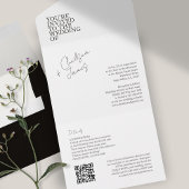 Weiß | Chic Modern in One Wedite All In One Einladung