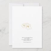 Weiß | Chic Monogram Wedding Invitation Card Save The Date (Rückseite)