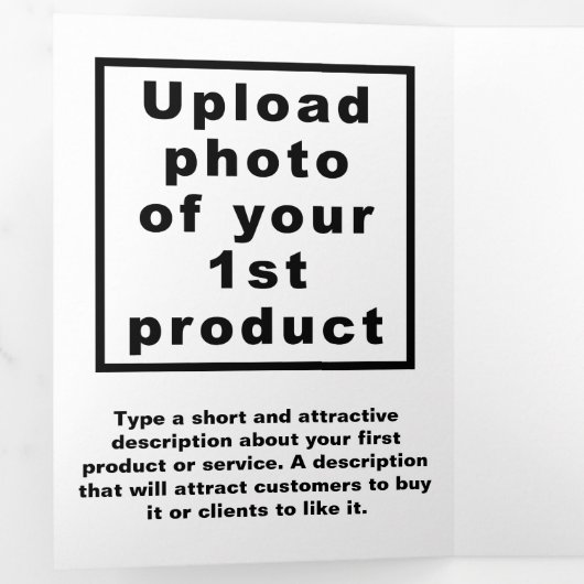 Weiß | Christmas | Trifold-Karte Dreifach Gefaltete Karte (Innen Erste Seite)