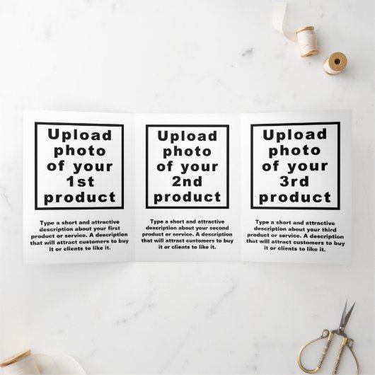 Weiß | Christmas | Trifold-Karte Dreifach Gefaltete Karte (Innenseite)