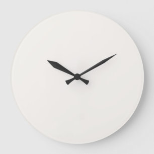 weiß, creme, ecru, warm weiß große wanduhr
