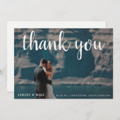 Weiß Danke 3 Foto Black & White Wedding (Vorne/Hinten)