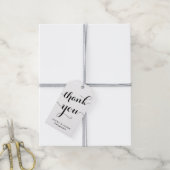 Weiß danke Niedlich, moderne Kalligraphie Geschenkanhänger (Mit Garn)