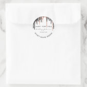 Weiß Dankeschön Rose Schwarz aus Liebe Runder Aufkleber (Tasche)