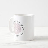 Weiß den Weg mit Kaffee finden Kaffeetasse (Vorderseite Links)