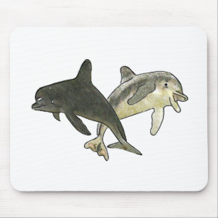 Weiß der Delphin-2 b die MUSEUM Zazzle Geschenke Mousepad