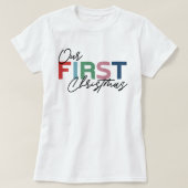 Weiß der ersten Weihnachtsfrauen T-Shirt (Design vorne)