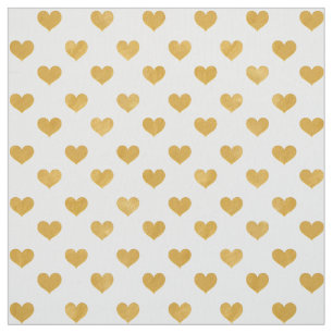 Weiß der Liebe-2018 - goldenes Herz Stoff