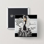 Weiß des alles- Gute zum Geburtstagdiva-Mädchen-| Button (Vorne & Hinten)