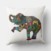 Weiß des asiatischen Elefanten Kissen (Rückseite)