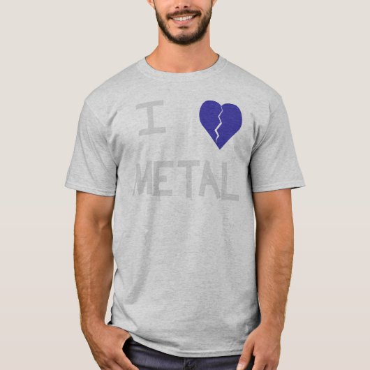 Weiß des Herzens I Metallauf Grau T-Shirt (Vorderseite)