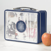 Weiß des Monogramm-| heraus erntet Metall Lunch Box (Beispiel)