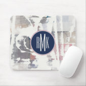 Weiß des Monogramm-| heraus erntet Mousepad (Mit Mouse)