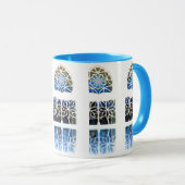 Weiß des Moscheen-Foyer-Fensters 1 Tasse (VorderseiteRechts)