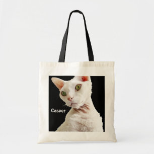 Weiß-Devons Rex der Taschen- Katze Casper Tragetasche