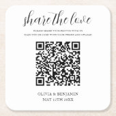 Weiß | Die Liebe teilen | Hochzeit Rechteckiger Pappuntersetzer (Vorderseite)