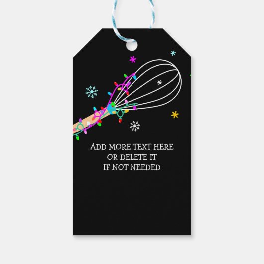 Weiß dir ein fröhliches Weihnachtsgebäck! Geschenkanhänger (Rückseite)